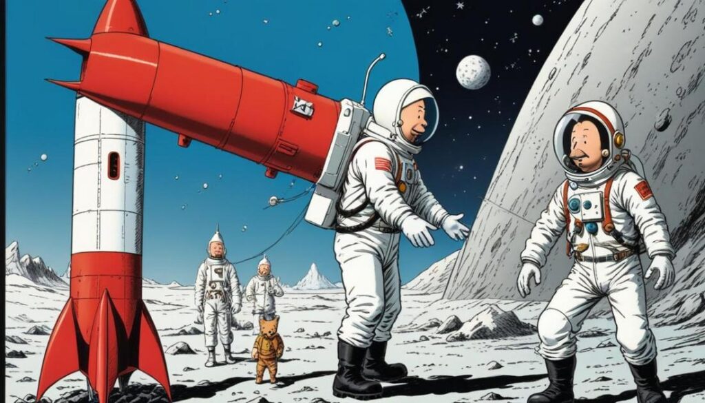 Tintim e a Lua: Rumo à Lua e Explorando a Lua